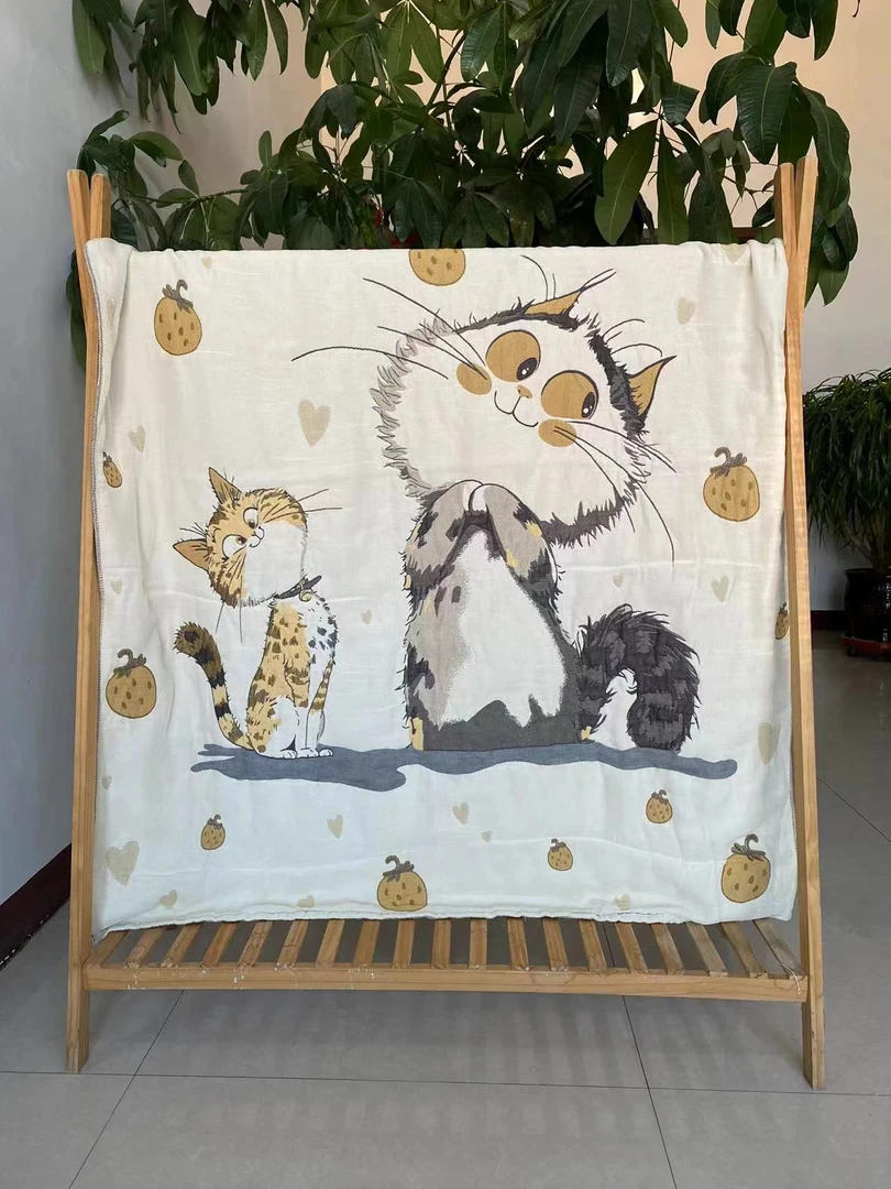 [发财小猫]浴巾80cm×160cm