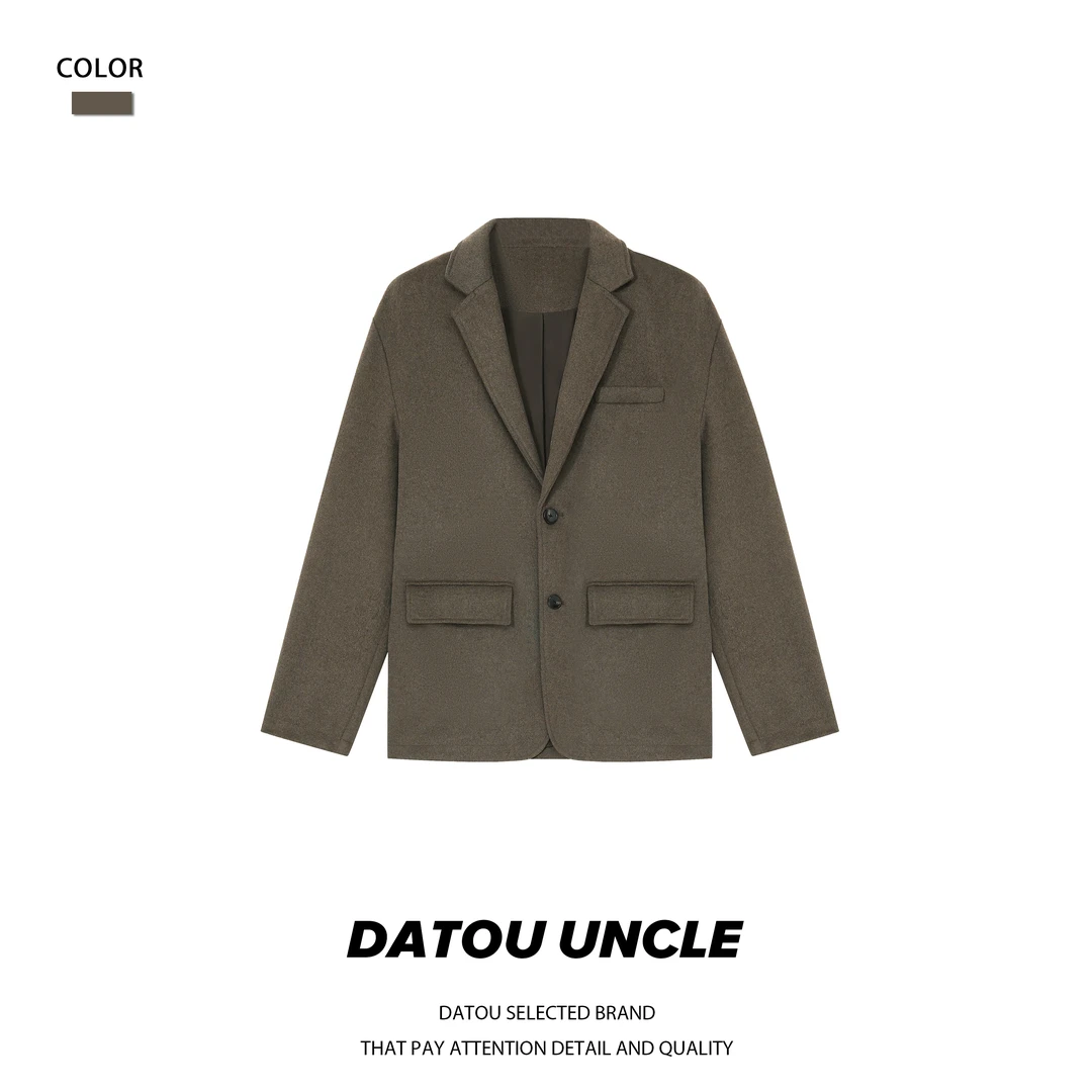 【大头叔叔】春季复古宽舒微阔绵羊毛休闲西装男士西装DDW8601