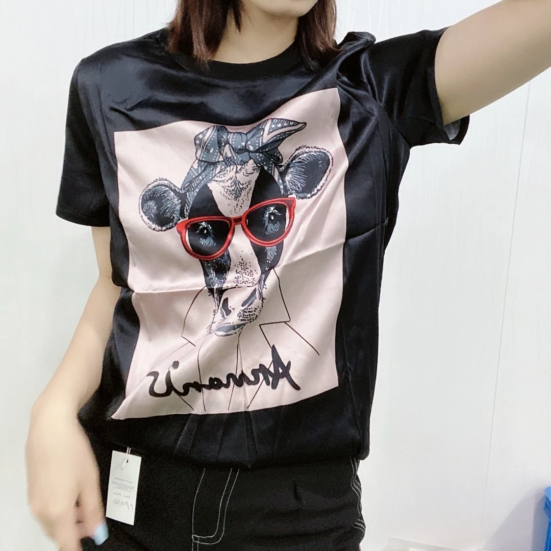 双面100桑蚕丝T恤 勇敢牛牛