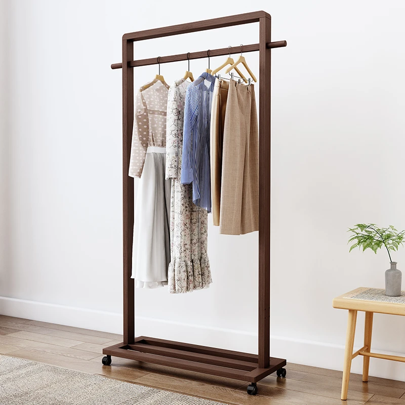 挂衣架卧室落地立式简易家用衣服置物架子晾衣架室内房间小衣柜
