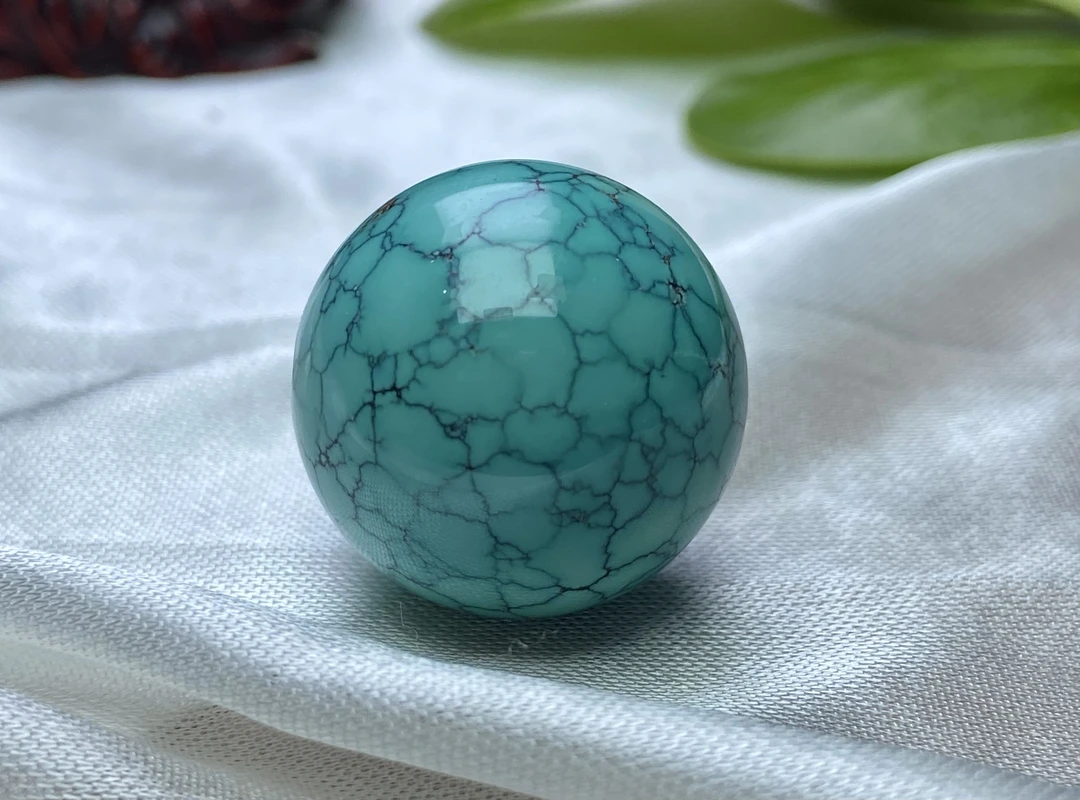 原矿玉化精品网花绿松石绿料圆珠男女锁骨珠 尺寸22 克重16.6