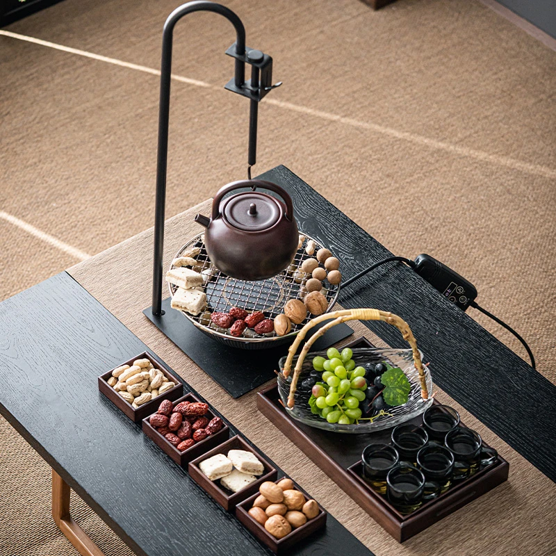 围炉煮器具全套室内家用电陶炉烤火炉取暖耐热玻璃罐罐陶瓷茶壶