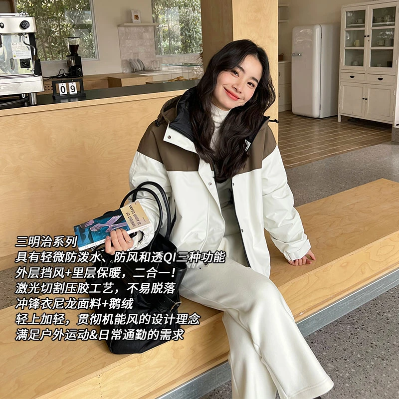 美洋MEIYANG【现货】轻户外鹅绒服 山系穿搭防雨防风保暖羽绒服