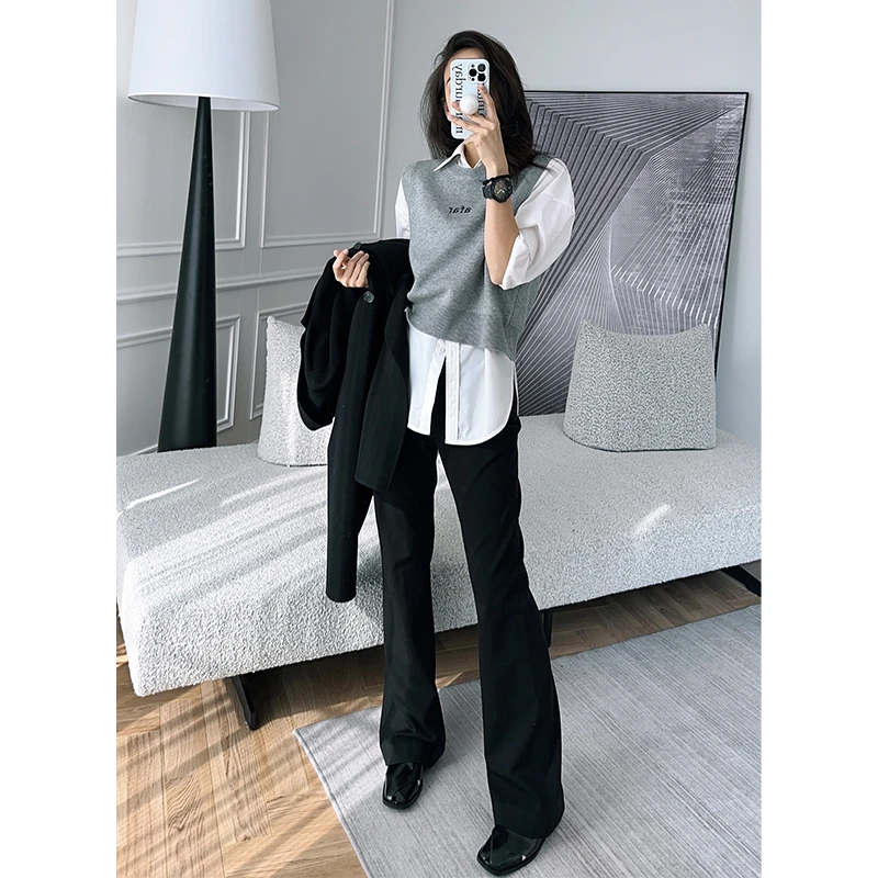 A【60系列现货】美洋MEIYANG 热能微喇裤 黑科技发热纤维加绒喇叭裤