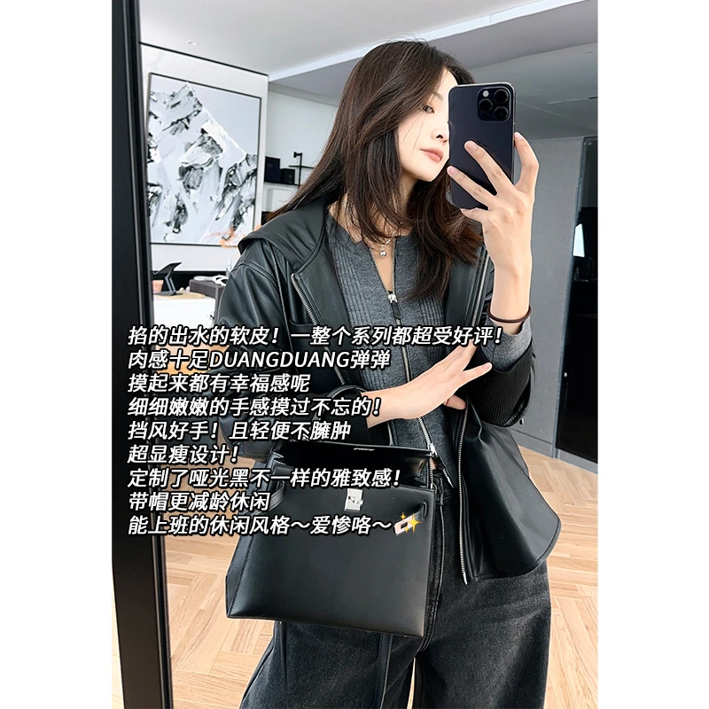 【现货】.美洋MEIYANG 罗威皮衣 帅气机车_加绒连帽双拉链夹克外套