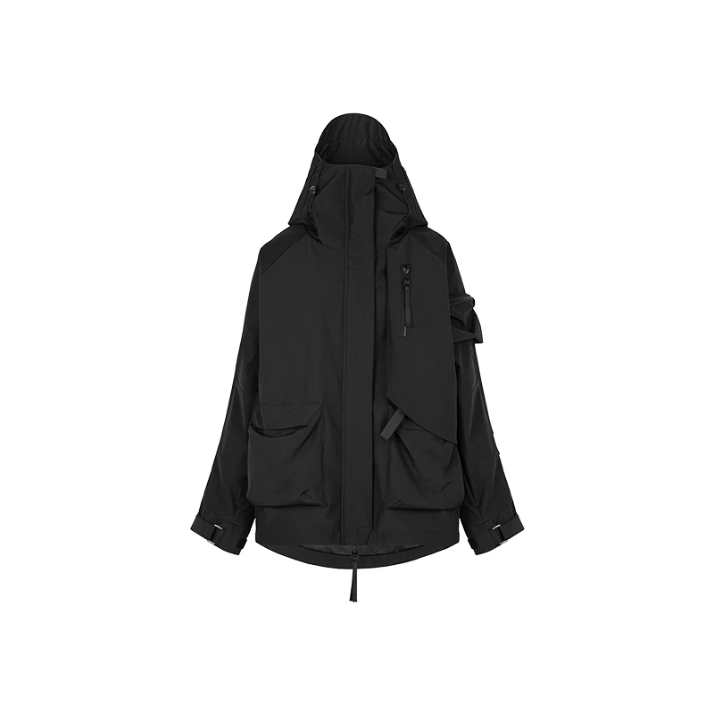 M美洋MEIYANG 探险少女黑色外套 三防_三合一户外连帽