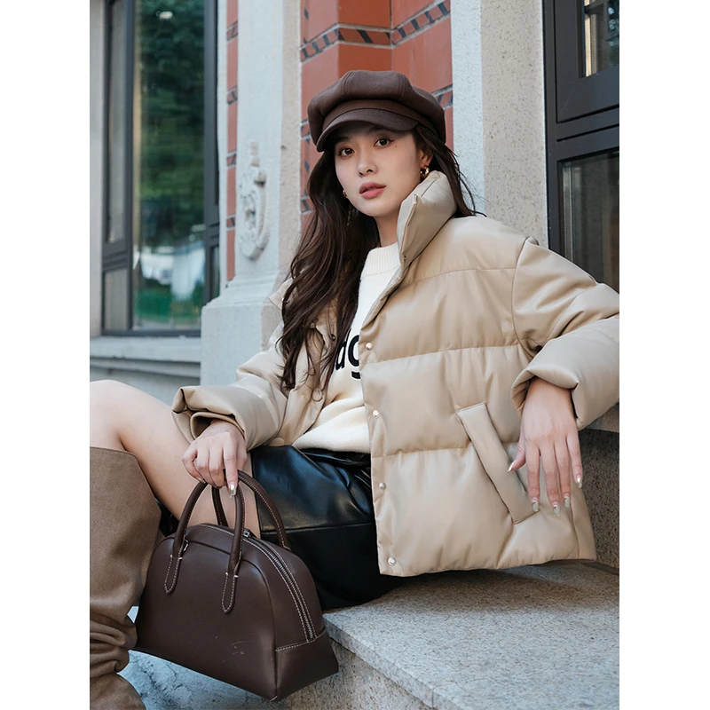 【现货】美洋MEIYANG 杏仁皮羽绒 蛋白鹅绒服|时尚防风显瘦短款外套