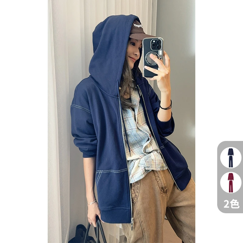 M美洋MEIYANG 木偶线套装 定制精梳棉|双拉链明线连帽卫衣休闲裤