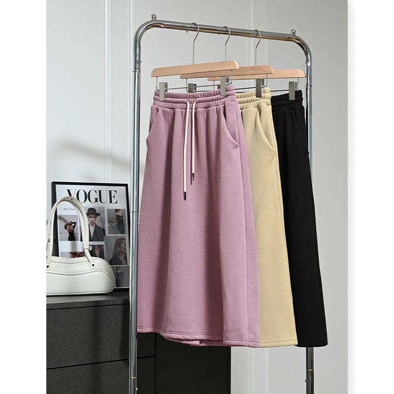 N【现货】美洋MEIYANG 棒球少女半身裙 加绒松紧高腰A字中长款伞裙