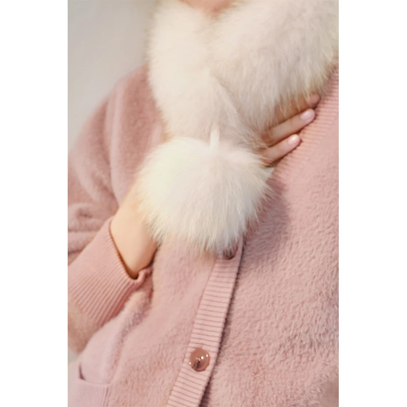 【美洋专属】美洋MEIYANG 小雪球围脖狐狸毛 温暖冬季毛领围巾