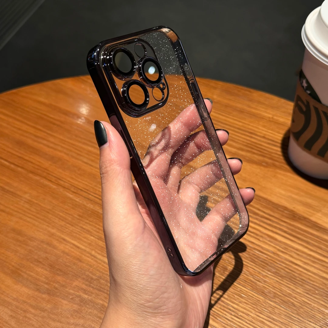适用于苹果16保护套iPhone15Promax闪粉14电镀13全包12防摔手机壳