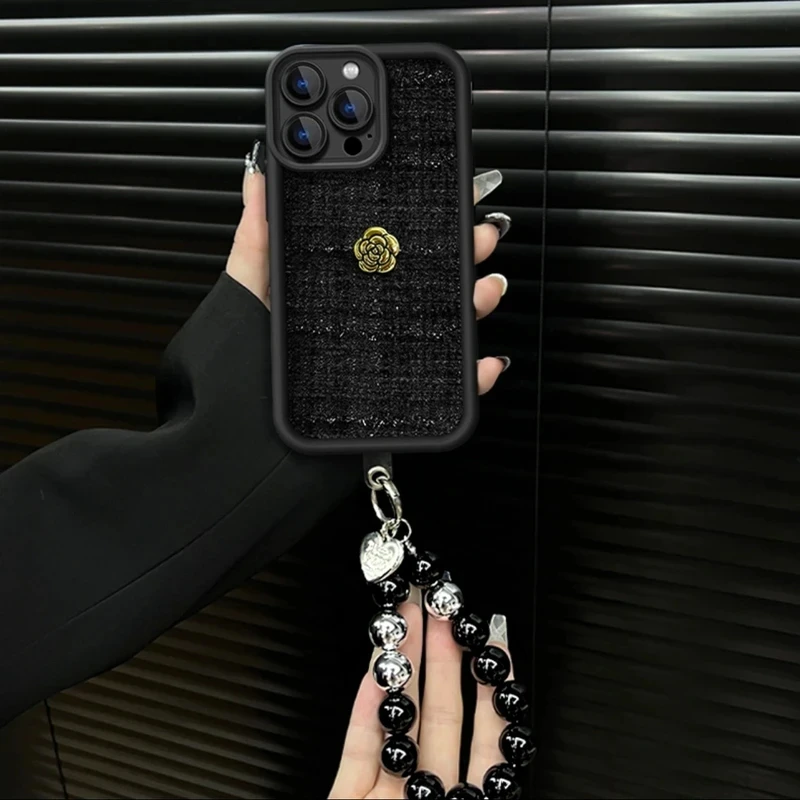 山茶花适用苹果16全包手机壳iPhone15promax防摔14针织13保护壳