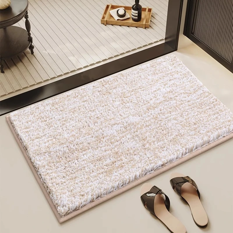 浴室吸水地垫轻奢家用卫生间脚垫厕所门口加厚毛绒擦脚速干防滑垫