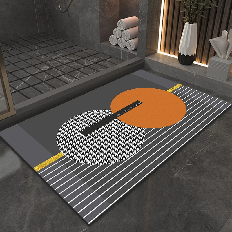 浴室吸水垫耐脏速干吸水防滑垫脚垫地垫家用简约速干防水厕所门口
