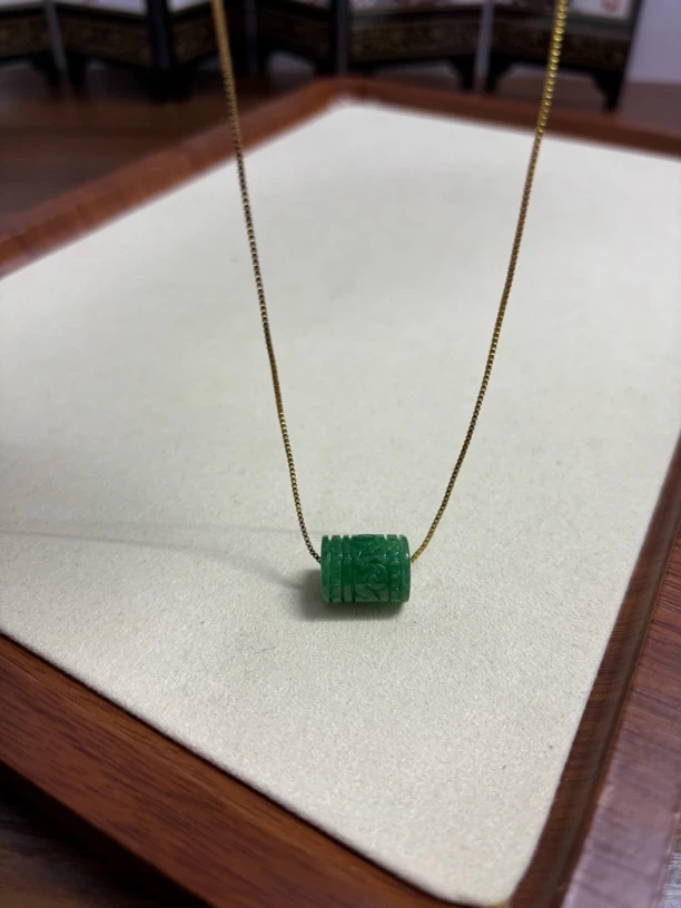 工厂直销 尾货处理 仅此一个翡翠满绿路路通吊坠挂件项链
