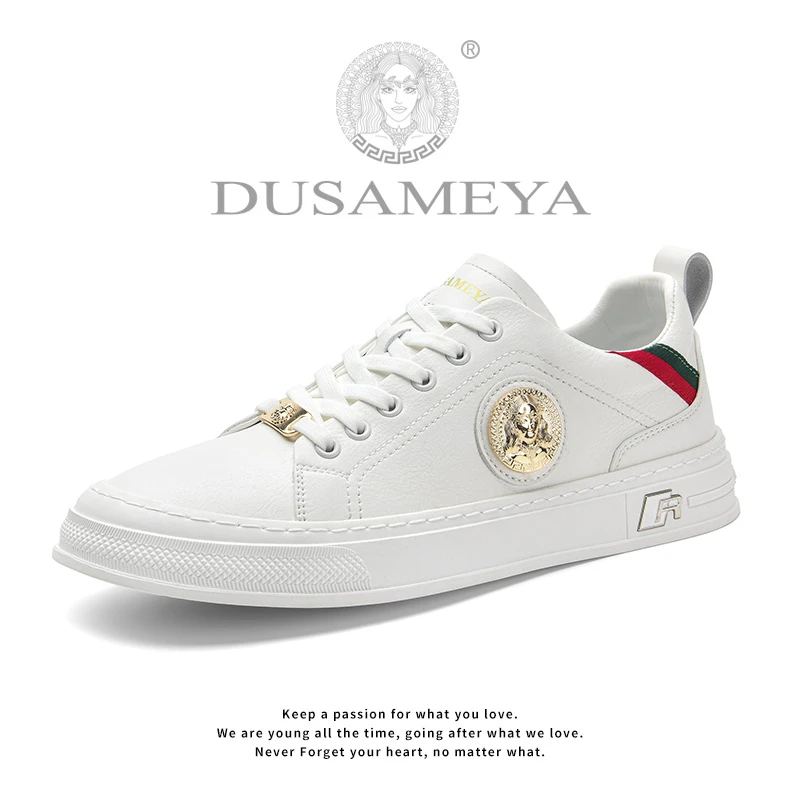 DUSAMEYA/杜莎米娅情侣轻奢时尚休闲百搭低帮小白鞋潮流休闲潮鞋