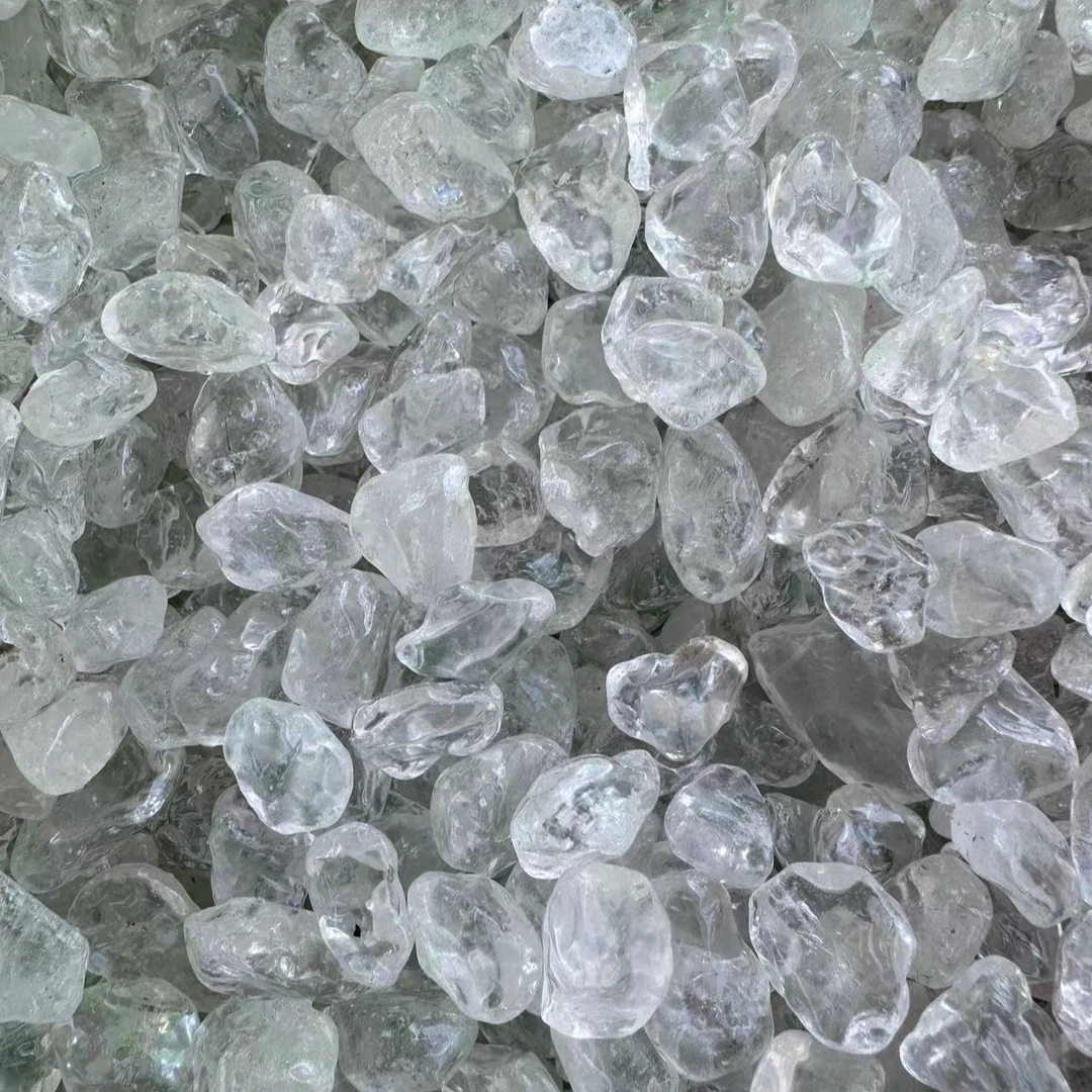 天然喜马拉雅白水晶碎石原石消磁石