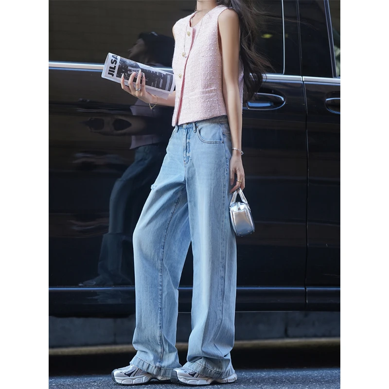 梅子熟了【赤耳牛仔裤】 工艺精湛有筋骨感 磨白洗水破洞裤