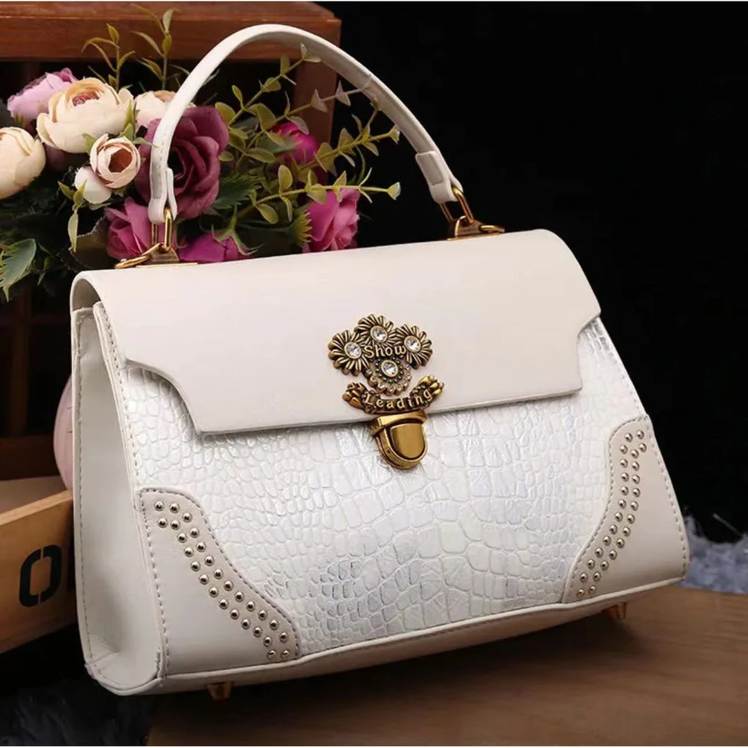 气质白色轻奢时尚百搭女士单肩肩包H203