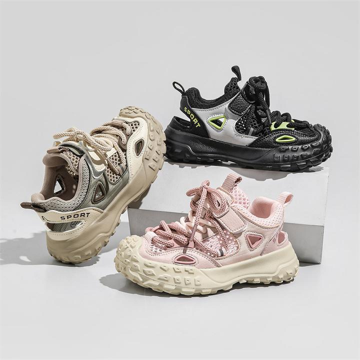 儿童网鞋夏季包头凉鞋2024新款男童运动鞋透气网面沙滩鞋023