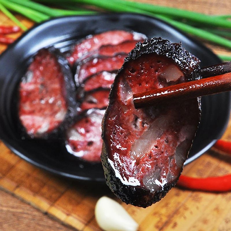 特产年货湖南邵阳猪血丸子柴火烟熏豆腐干正宗贵州花椒麻辣血豆腐