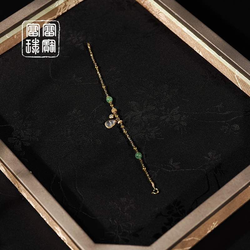 【水调歌】富富珠宝 翡翠18K金时尚手链（天然珠宝多样性发）