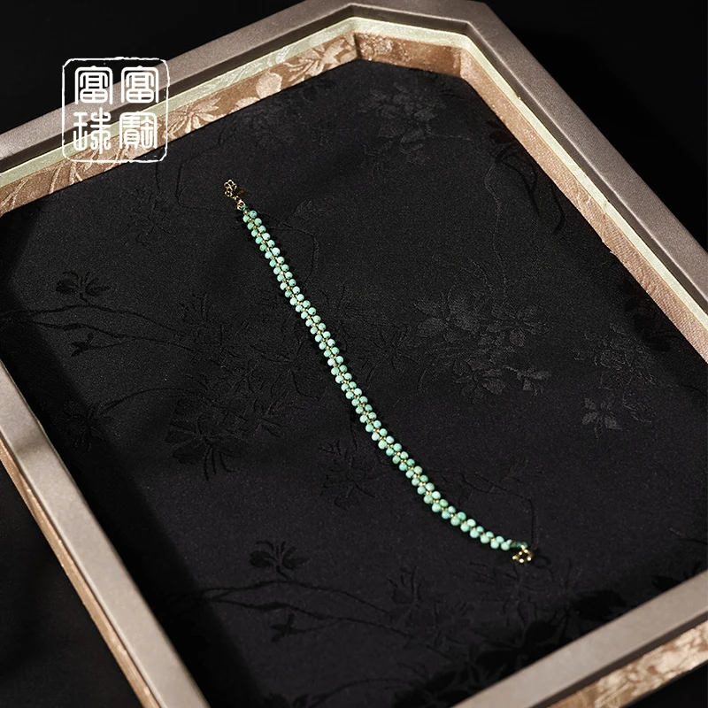 【满松】富富珠宝 绿松石18k金百搭手链（天然珠宝多样性发）