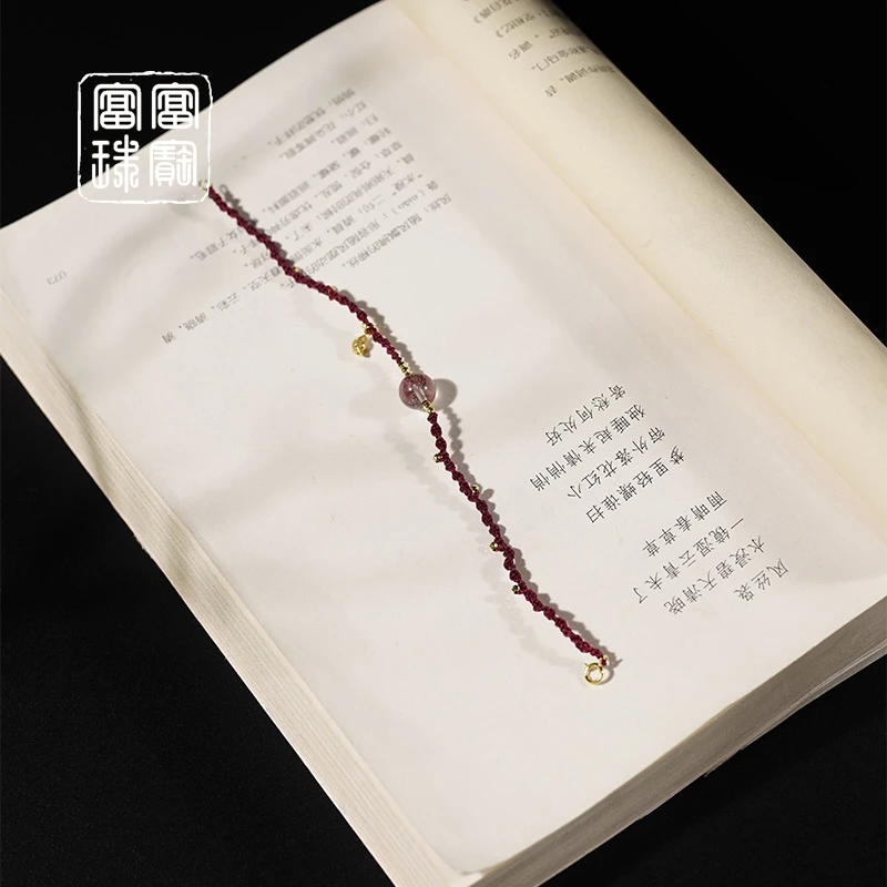 【缘起】超七金草莓  水晶18k金时尚手绳（天然珠宝多样性发）