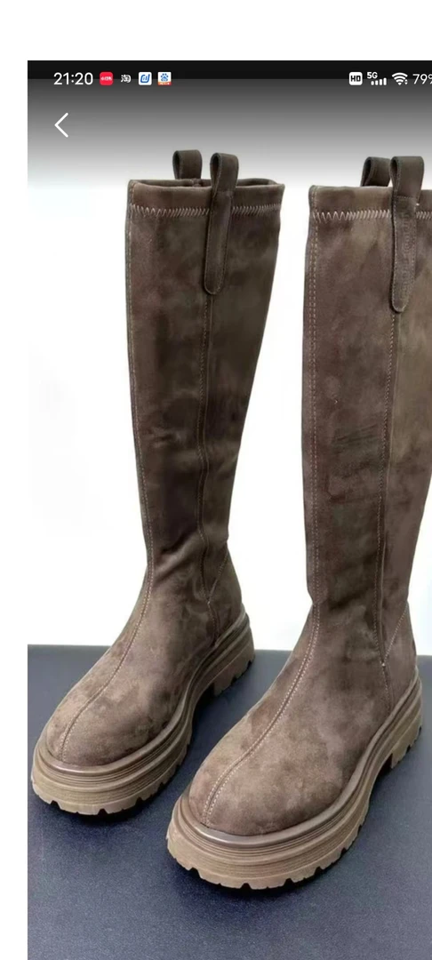 长筒新款2024秋冬瘦瘦靴平口小个子舒适显高显瘦简约时尚百搭2010