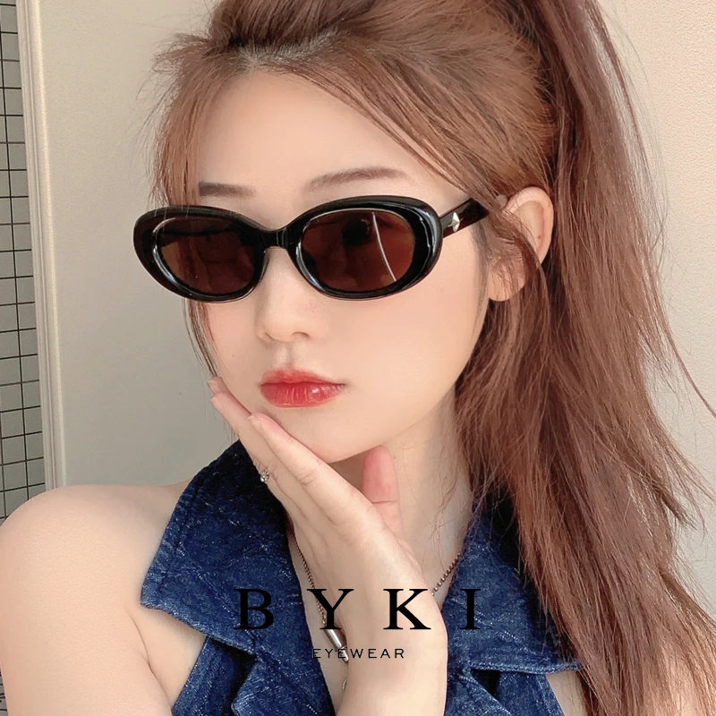 复古猫眼墨镜女高级感辣妹风太阳镜网红新款女方圆脸眼镜防紫外线