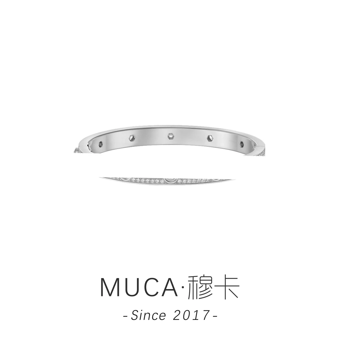 铜合金合成锆石手镯 银色满天星镶钻手镯时尚精致百搭X700