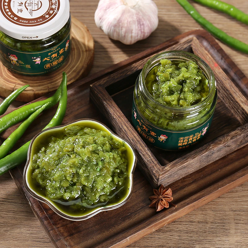 河南商丘大有丰青椒酱香辣好吃拌饭拌面夹馍下饭酱传统开盖自制