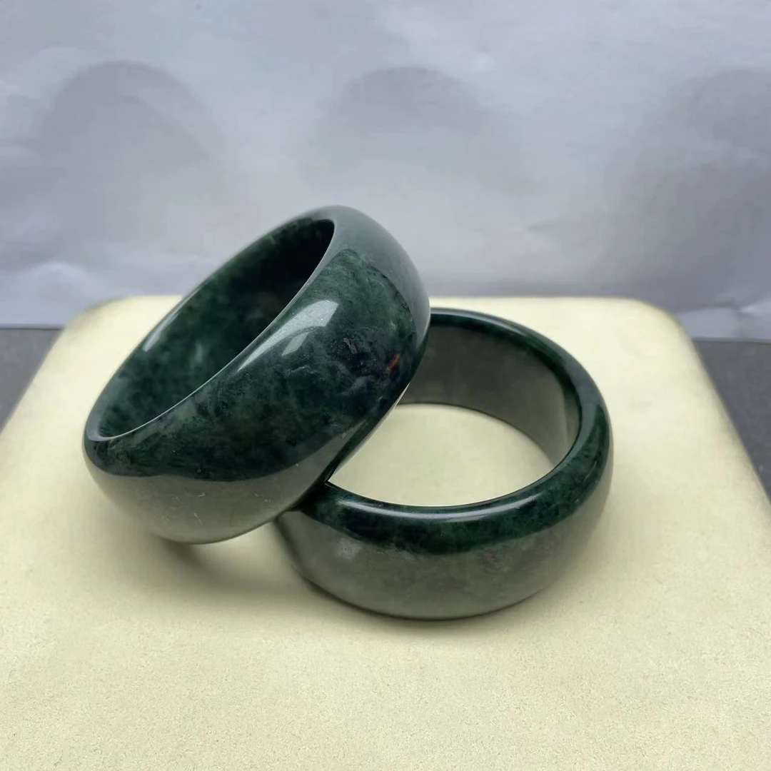 【锦禧专供】天然西藏药王石玉石宽版轮胎款式手镯镯子时尚百搭饰品