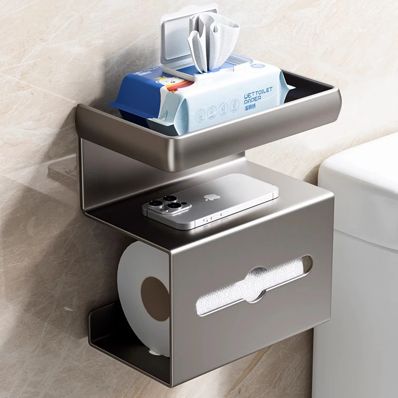 卫生间纸巾盒2024新款壁挂厕所置物架抽纸厕纸放置盒洗手间卷纸架