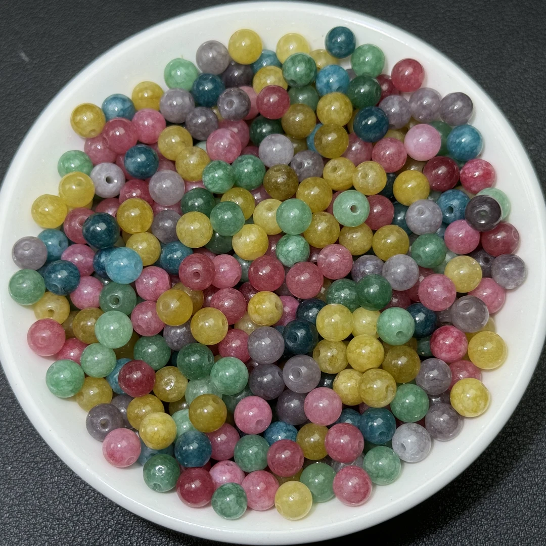 散珠天然碧玺 6mm 50颗(赠弹力绳)WY007