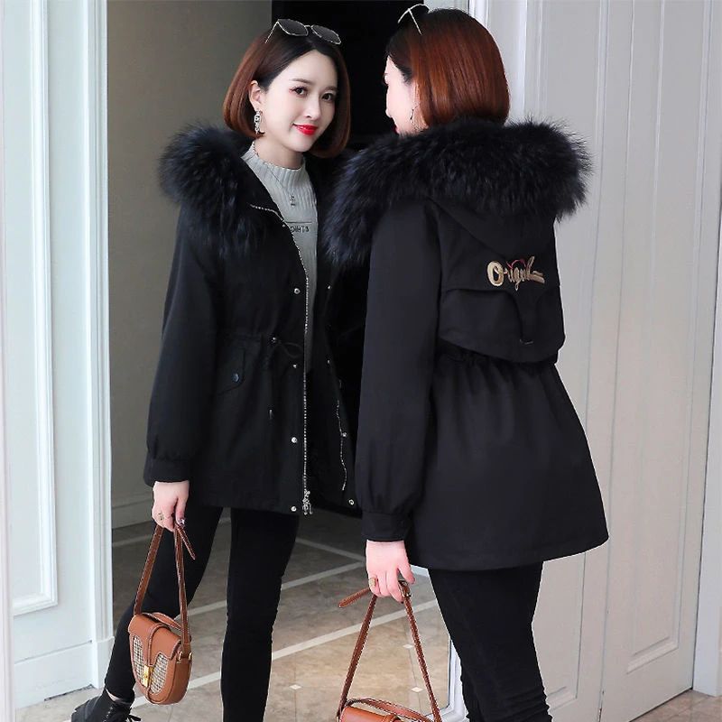 女2024年韩版新款短款修身显瘦冬季白鸭绒加厚外套高端派克服大码