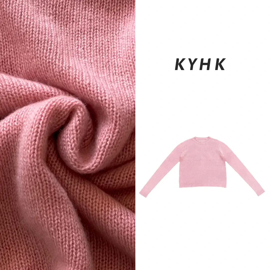 KYHK 极简纯色长袖圆领套头绒衫241056