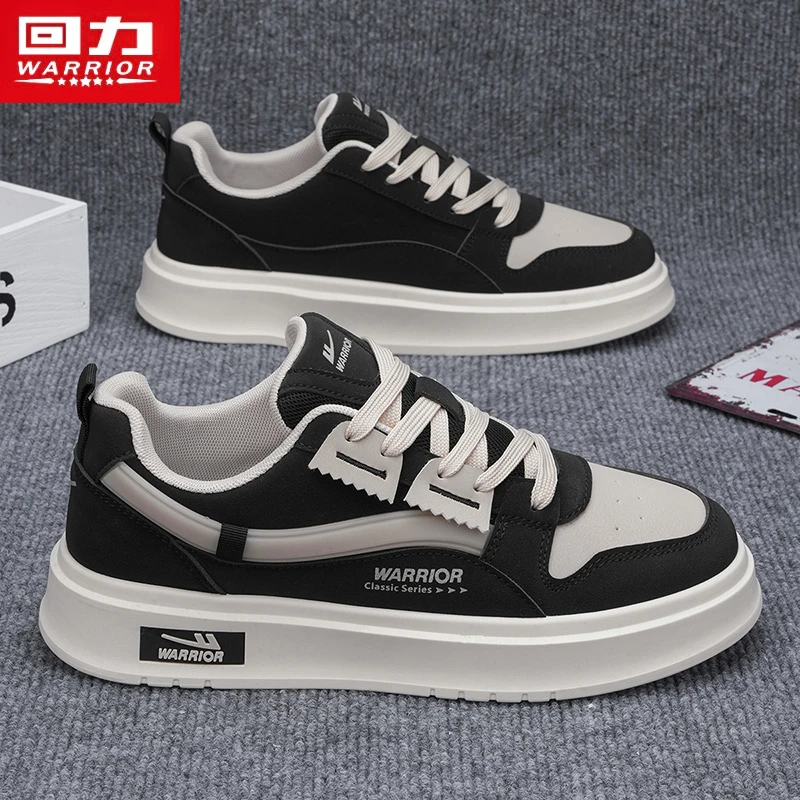 回力男鞋2025新款冬季潮流运动休闲增高厚底板鞋百搭皮面学生潮鞋