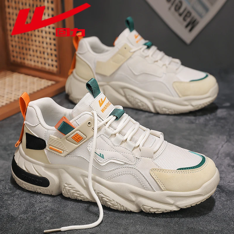 回力男鞋春季透气2025休闲跑步运动鞋男士防滑网面潮鞋学生老爹鞋