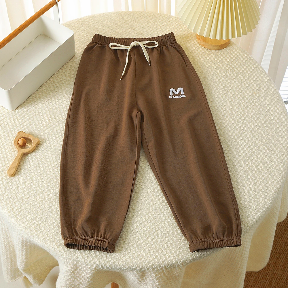 男女童春夏裤子2024新款休闲裤童裤时髦防蚊裤轻薄透气中大童长裤