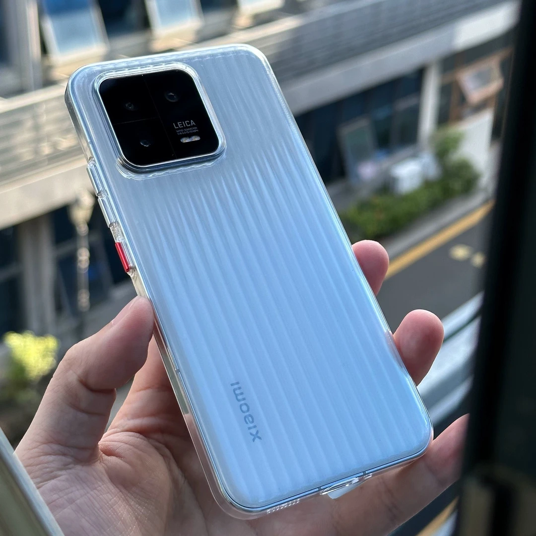 瓦楞PC冰川适用小米13手机壳透明超薄Xiaomi13Pro全包不发黄硬壳
