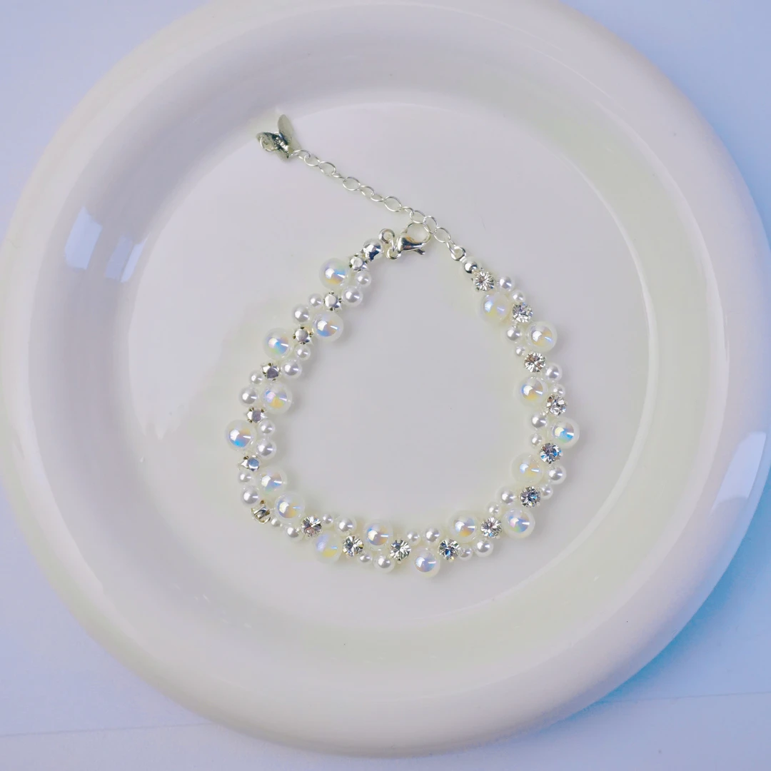 手工串珠夏日亮闪爪爪手链