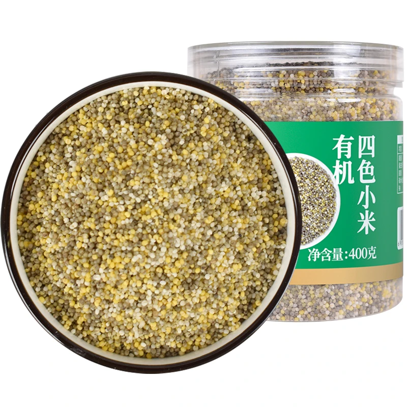 【姚朵朵】有机四色小米400g*3罐 颗粒饱满 谷香浓郁优选营养优质