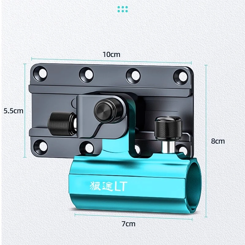 LANGTU/狼途狼途钓箱配件 铝镁合金大物炮台可架8 9 10米长杆竿