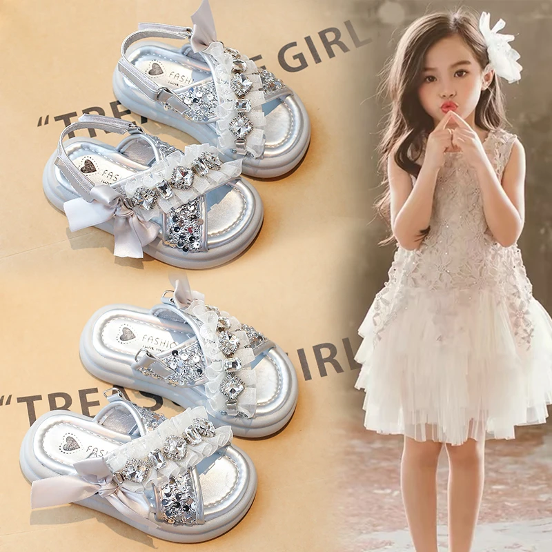 女童公主凉鞋夏款2025新款儿童小香风小女孩鞋软底防滑网红时尚