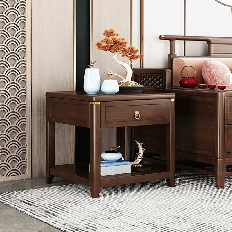 云笙新中式几客厅家用茶柜方形茶台实木方桌小茶几禅意沙发侧边