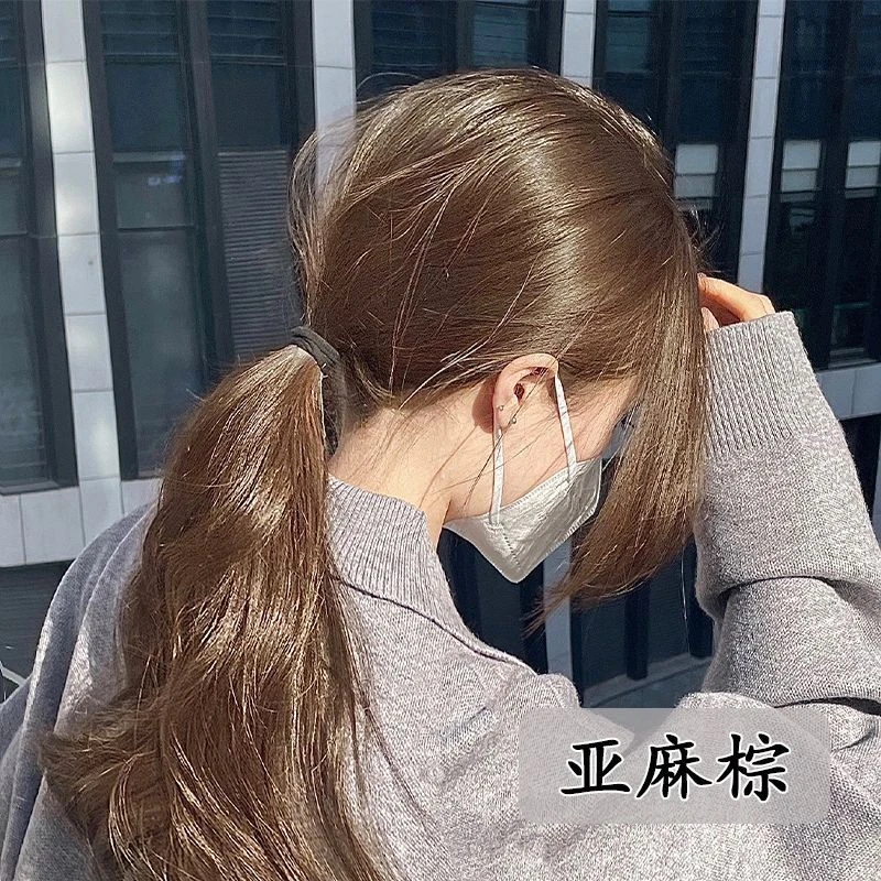 免漂亚麻棕染发膏2025流行色自己在家染发剂显白植物泡泡无刺激