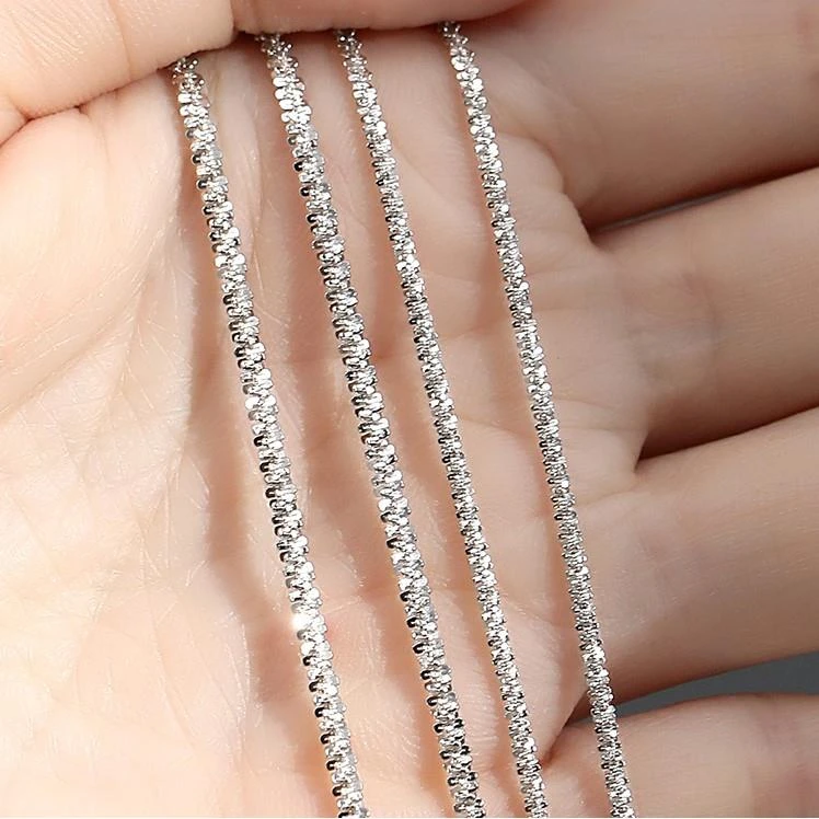 链子925银 波光粼粼博主同款气质时尚无吊坠项链轻奢简约网红设计