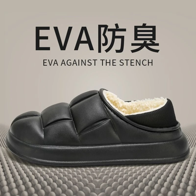 冬季拖爆款棉拖鞋防水厚底女家用防滑外穿家居室内保暖棉鞋中老年