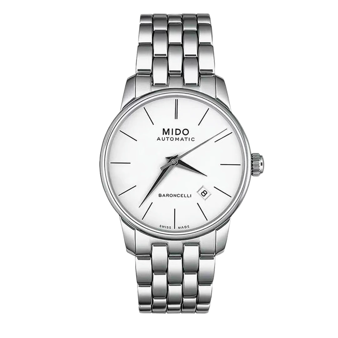 99新 Mido/美度 壹/贝伦赛丽8600/表径38/男士/白盘/男